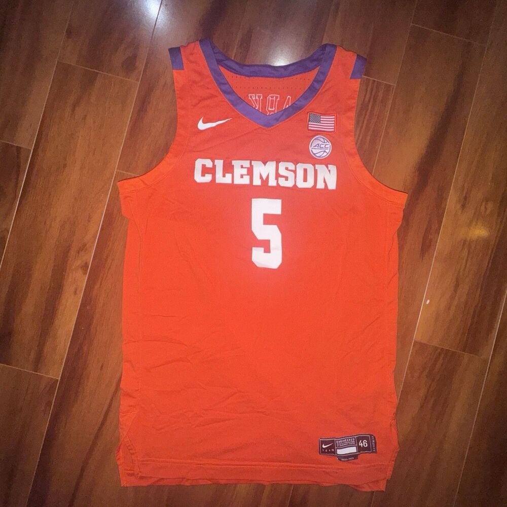 Jack Clark Jr Clemson Tigers Nike Team Issued Jersey #5 2023-24 Size 46 +2 USA